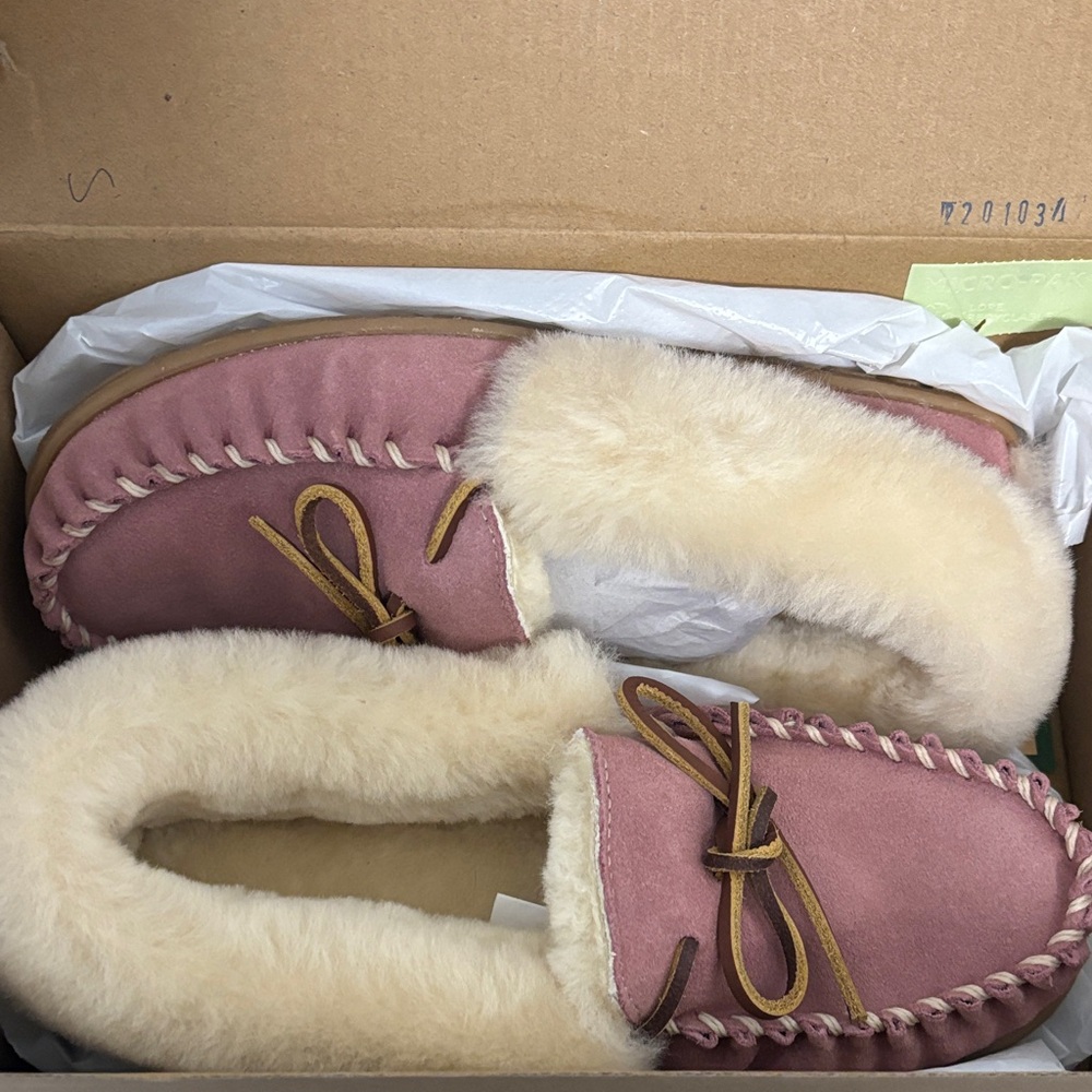 UGG Cozy Pink and Cream Slippers with Plush Lining